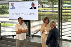 Jens Kalameya, Bettina Brune und Dieter Ungermann bei der Abschiedfeier