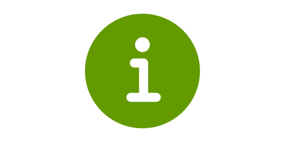 Information grünes Logo mit dem Buchstaben i